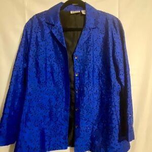 Chico's Royal Blue Sequin Blazer